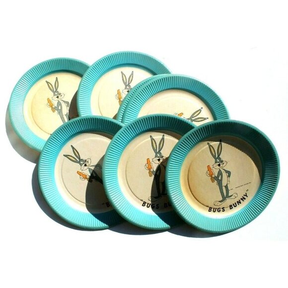 Warner Bros Other - 20 Vtg Original 1959 BUGS BUNNY Warner Bros. Pictures Inc. 9" PAPER PLATES Party